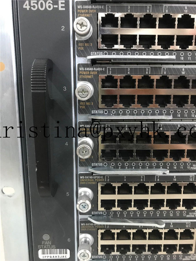 Fahrgestelle-Server-Gestell-Ventilator Ciscos WS-C4506-E, der WS-X45-SUP7-E 2x WS-X4748-UPOE+E 3x WS-X4648-RJ45V-E abkühlt