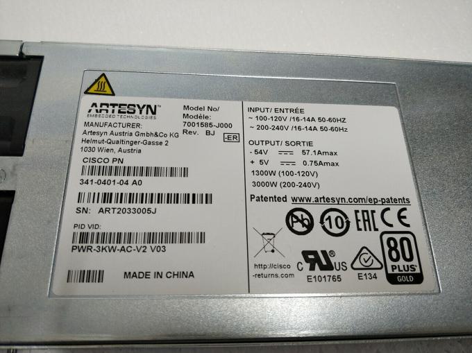 Wechselstrom-Modul-Server-Stromversorgung CISCO PWR-3KW-AC-V2 3000W Ssions-Rate 600Mbps ROUTER ASR 9000