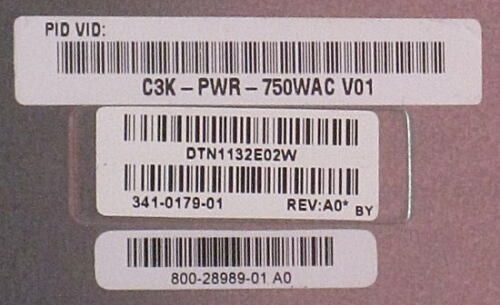 Stromversorgungs-Ciscos C3K-PWR-750WAC des Server-750W Ersatzkatalysator 3750-E/3560-E/RPS 2300