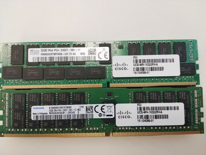 32GB DDR4-2400 PC4-19200 registriertes ECC-Gedächtnis UCS-MR-1X322RV-A für UCS B200 M4