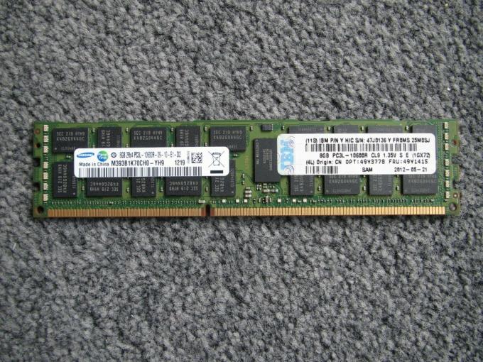 ECC Ausrichtungs-Gedächtnis-Server-Stromversorgung PC3-10600 IBM 47J0136 Samsung M393B1K70CH0-YH9 8Gb PC3L-10600R